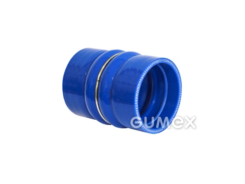 RADIASIL N, 65/69,5mm, length 120mm, 2 humps, 1 rings, Silikon, PES, -50°C/+175°C, blau, 